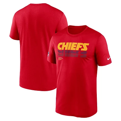 T-shirt Nike rouge Kansas City Chiefs Sideline Legend Dri-FIT pour homme