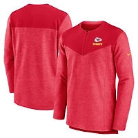 Men's Nike Red Kansas City Chiefs Sideline Lockup Performance Quarter-Zip Top