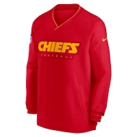 Chemise coupe-vent Nike rouge Kansas City Chiefs Sideline pour hommes
