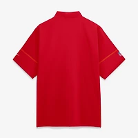 Men's Nike Red Kansas City Chiefs Sideline Short Sleeve Quarter-Zip Coaches Jacket