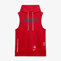 Men's Nike Red Kansas City Chiefs Sideline Standard Issue Dri-FIT Sleeveless Hoodie