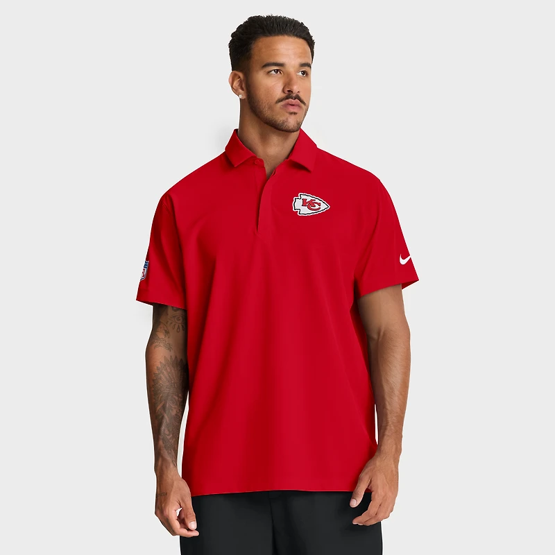Men's Nike Red Kansas City Chiefs Sideline Woven Dri-FIT Polo