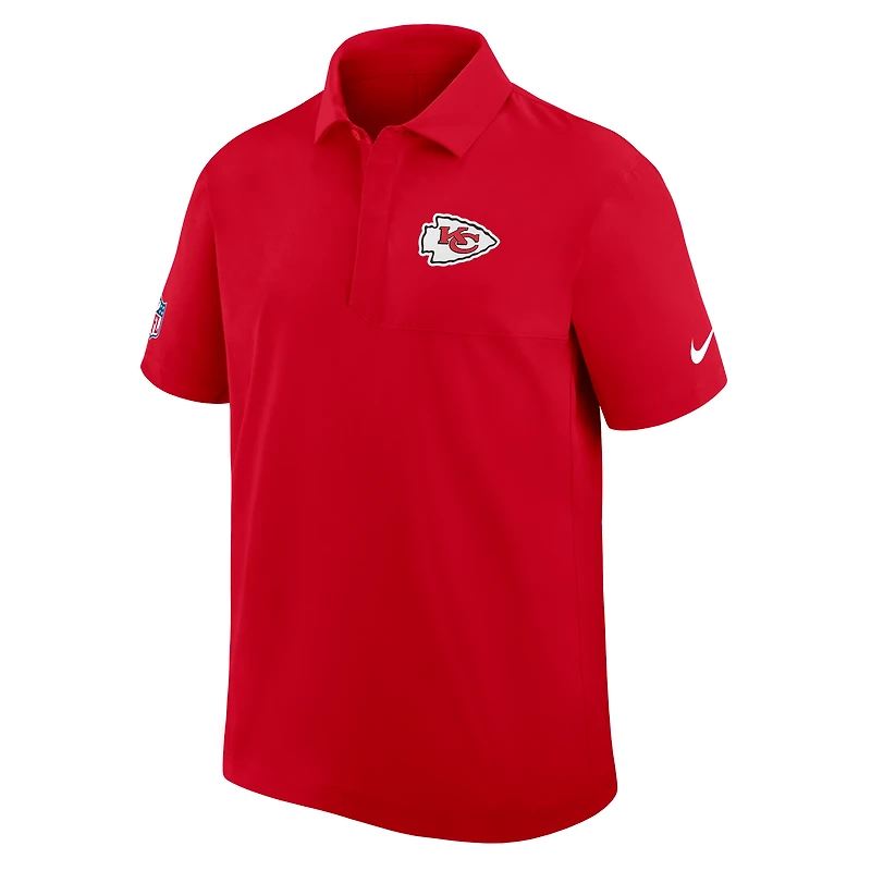 Polo tissé Nike rouge Kansas City Chiefs Sideline Dri-FIT pour homme