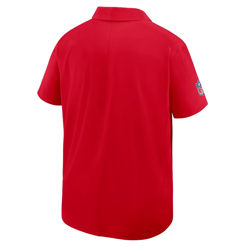 Polo tissé Nike rouge Kansas City Chiefs Sideline Dri-FIT pour homme