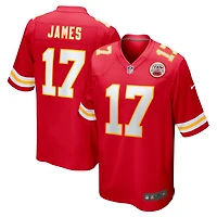 Maillot de match Nike Richie James des Chiefs Kansas City pour homme, rouge