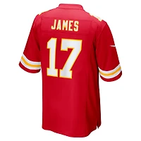 Maillot de match Nike Richie James des Chiefs Kansas City pour homme, rouge