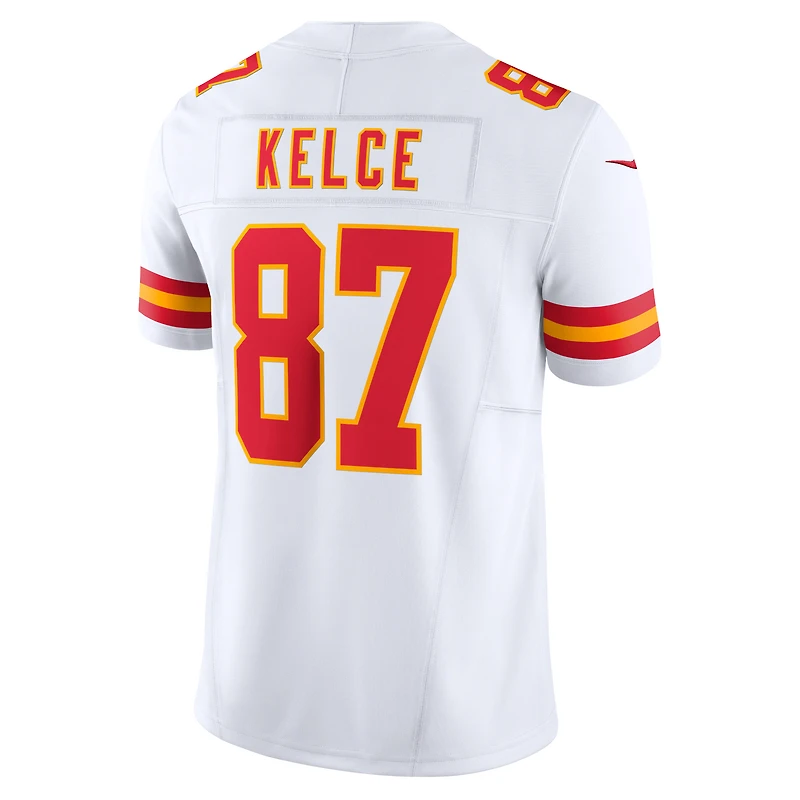Nike Travis Kelce pour homme Blanc Kansas City Chiefs Vapor F.U.S.E. Maillot limité
