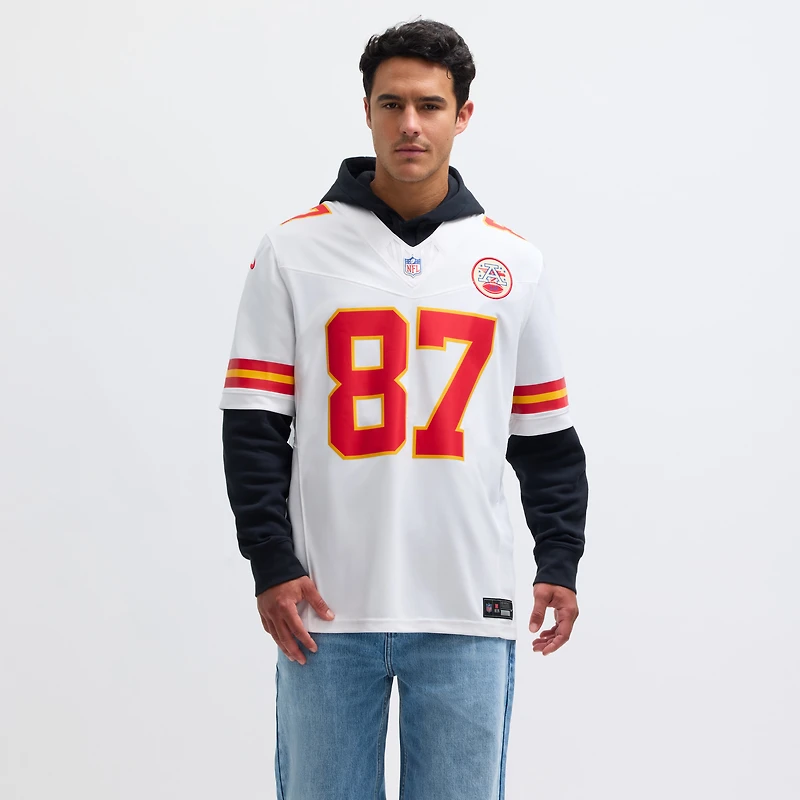 Nike Travis Kelce pour homme Blanc Kansas City Chiefs Vapor F.U.S.E. Maillot limité