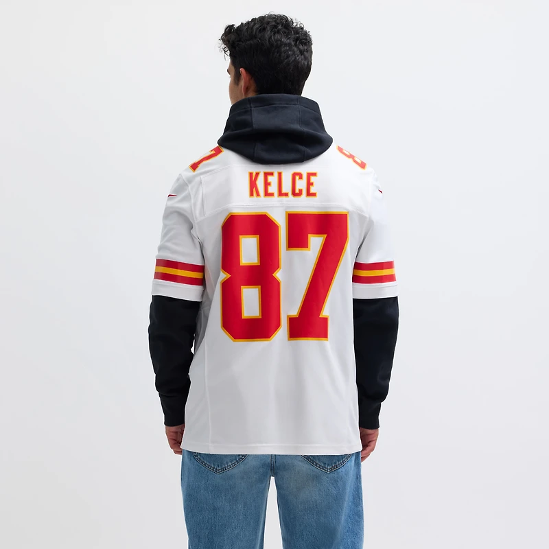 Nike Travis Kelce pour homme Blanc Kansas City Chiefs Vapor F.U.S.E. Maillot limité