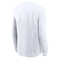 T-shirt à manches longues Nike blanc pour homme Kansas City Chiefs 2024 AFC West Division Champions Locker Room Trophy Collection