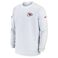 Men's Nike White Kansas City Chiefs 2024 Sideline Coaches Long Sleeve Top