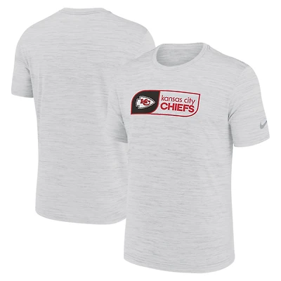 T-shirt Nike Velocity Performance blanc pour homme, taille grande et grande, des Kansas City Chiefs