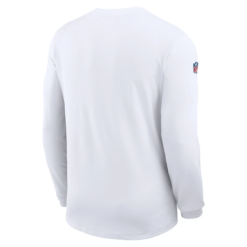 Men's Nike Kansas City Chiefs Sideline Coaches UV Dri-FIT Long Sleeve Shirt