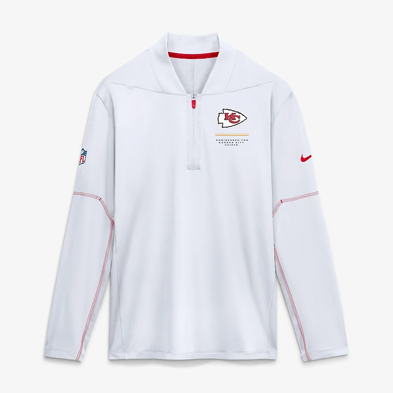 Pull-over Nike Dri-FIT blanc Kansas City Chiefs Sideline pour homme