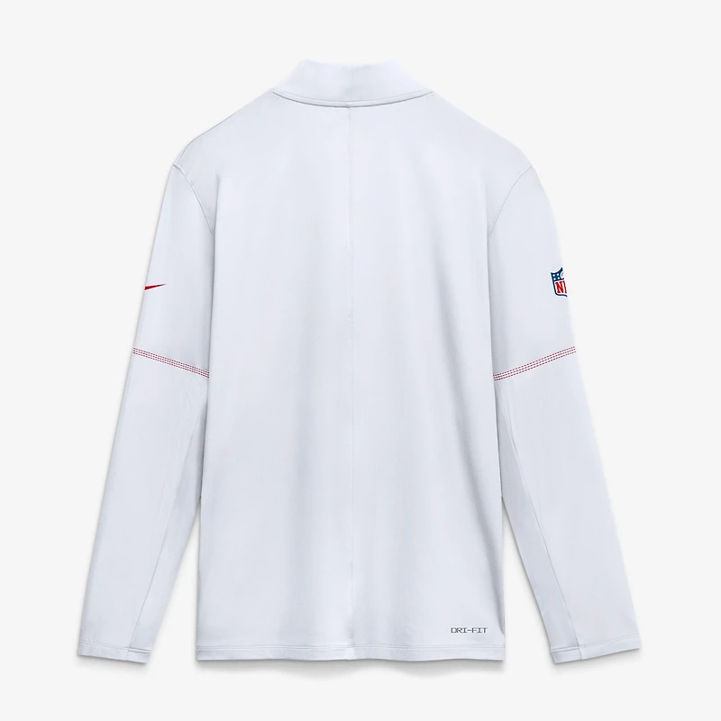 Men's Nike  White Kansas City Chiefs Sideline Dri-FIT Half-Zip Pullover