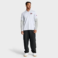 Men's Nike White Kansas City Chiefs Sideline Dri-FIT Half-Zip Pullover