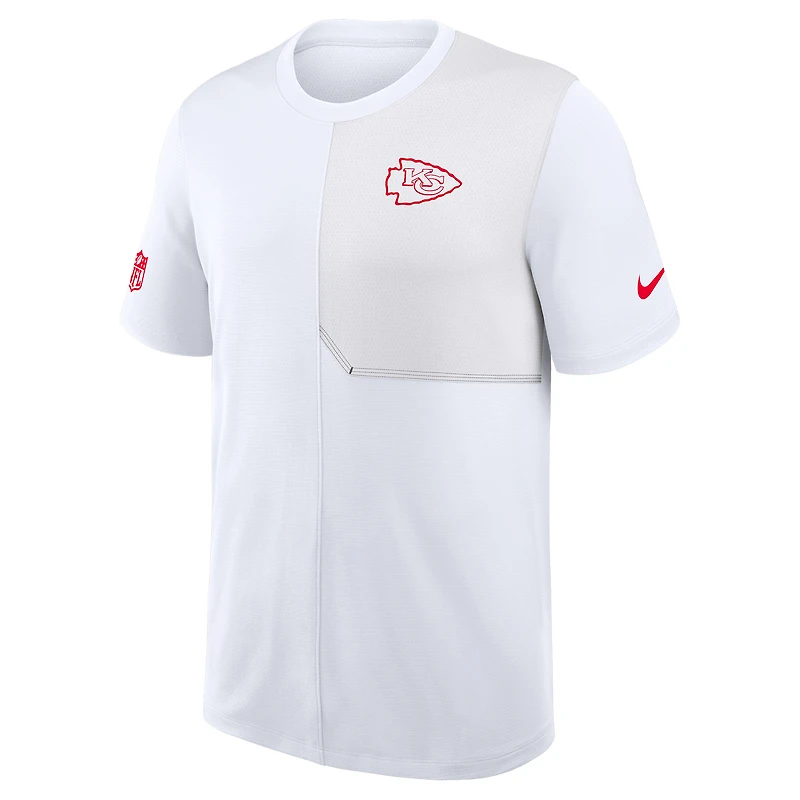 Men's Nike White Kansas City Chiefs Sideline UV Dri-Fit Coach Shirt