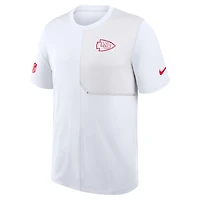 Men's Nike White Kansas City Chiefs Sideline UV Dri-Fit Coach Shirt