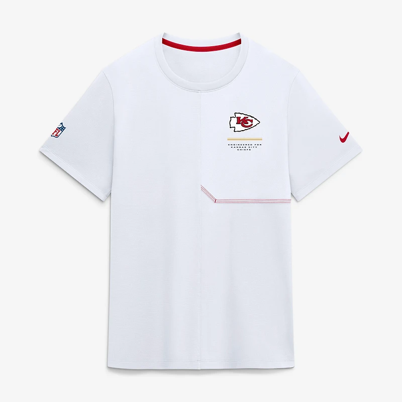 Men's Nike  White Kansas City Chiefs Sideline UV Dri-FIT Coaches Shirt