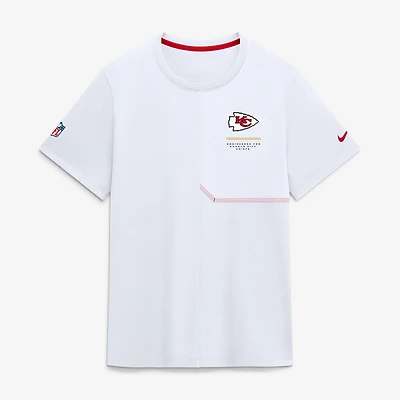 Men's Nike  White Kansas City Chiefs Sideline UV Dri-FIT Coaches Shirt