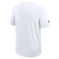 T-shirt Nike blanc pour homme, coupe UV, performance, Kansas City Chiefs