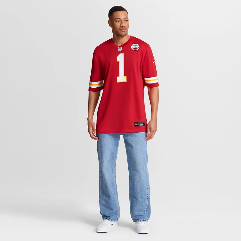 Men's Nike Xavier Worthy Red Kansas City Chiefs  Player Game Jersey