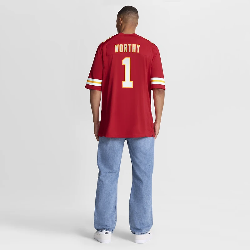 Men's Nike Xavier Worthy Red Kansas City Chiefs  Player Game Jersey