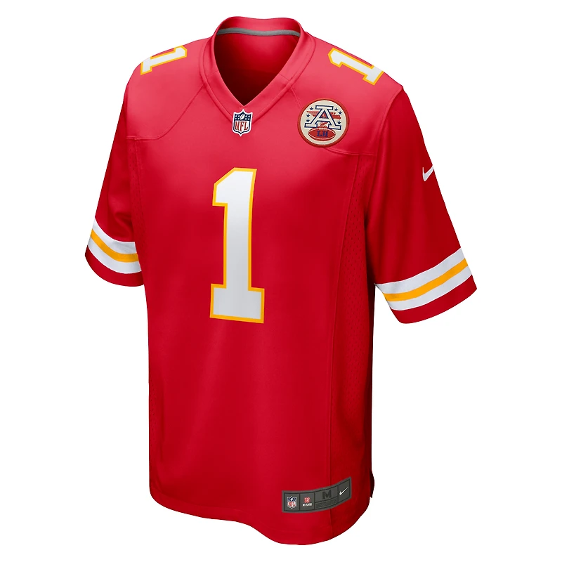 Maillot de jeu Nike Xavier Worthy rouge pour homme des Kansas City Chiefs