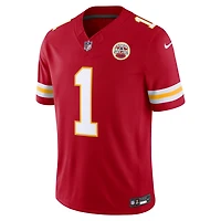 Men's Nike Xavier Worthy Red Kansas City Chiefs Vapor F.U.S.E. Stitched Limited Jersey
