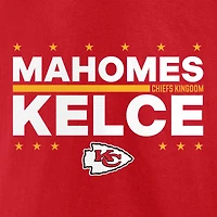 T-shirt rouge pour homme Patrick Mahomes et Travis Kelce, joueurs électoraux des Chiefs de Kansas City