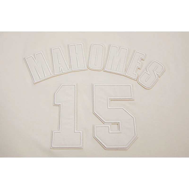 Men's Patrick Mahomes Oatmeal Kansas City Chiefs Player Name & Number Neutral Short Sleeve Pullover Hoodie