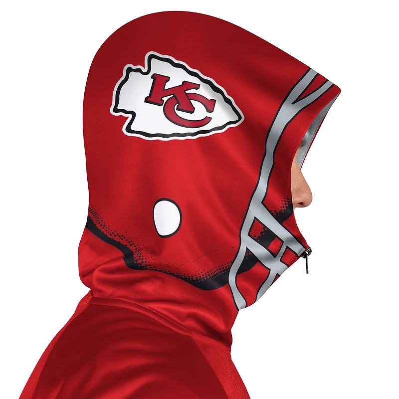 Veste de survêtement à capuche zippée pour homme Pro Player rouge/or des Kansas City Chiefs