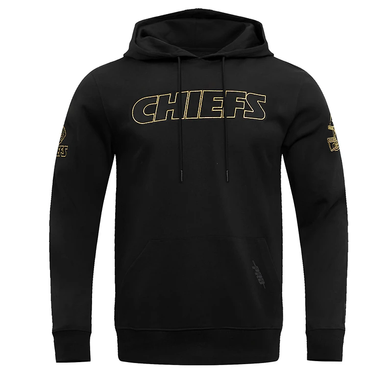 Men's Pro Standard Black Kansas City Chiefs Classic Chenille Pullover Hoodie