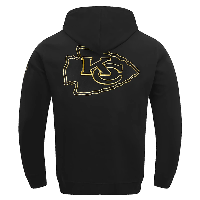 Men's Pro Standard Black Kansas City Chiefs Classic Chenille Pullover Hoodie
