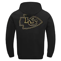 Men's Pro Standard Black Kansas City Chiefs Classic Chenille Pullover Hoodie
