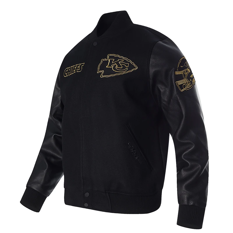 Veste Varsity entièrement zippée Pro Standard noire pour homme des Kansas City Chiefs