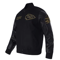 Veste Varsity entièrement zippée Pro Standard noire pour homme des Kansas City Chiefs
