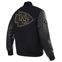 Veste Varsity entièrement zippée Pro Standard noire pour homme des Kansas City Chiefs