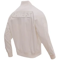 Men's Pro Standard Cream Kansas City Chiefs Neutral Full-Zip Jacket