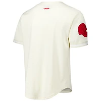 Men's Pro Standard Patrick Mahomes Cream Kansas City Chiefs Name & Number Triple Tonal Button-Up Baseball Jersey