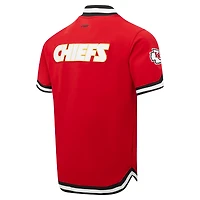 Men's Pro Standard Red Kansas City Chiefs Classic Warm-Up Short Sleeve Full-Snap Jacket