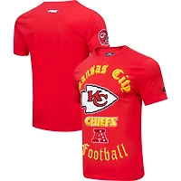 T-shirt rouge Pro Standard des Chiefs de Kansas City pour hommes, en vieux anglais