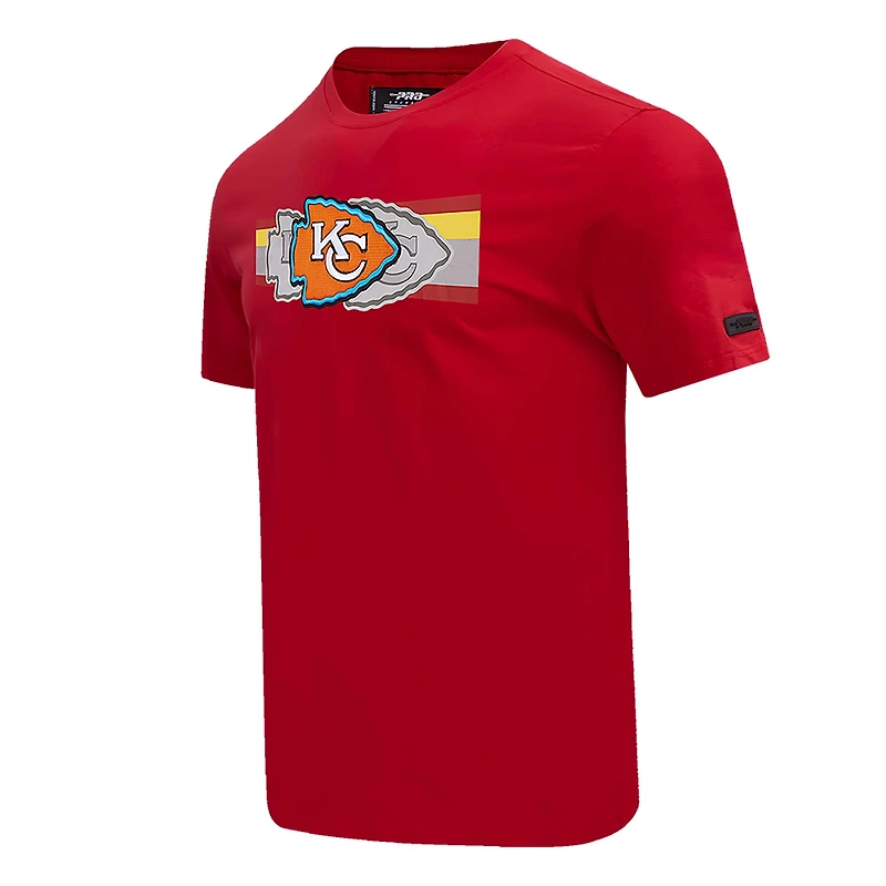 T-shirt rétro striper Pro Standard rouge des Kansas City Chiefs pour hommes