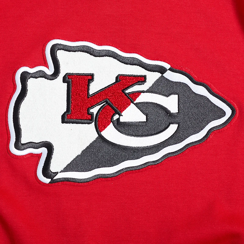 Men's Pro Standard Red Kansas City Chiefs Split Logo Double Knit Full-Zip Hoodie