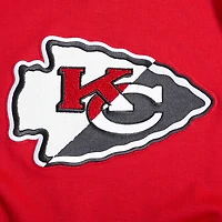 Men's Pro Standard  Red Kansas City Chiefs Split Logo Double Knit Full-Zip Hoodie
