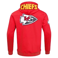 Men's Pro Standard  Red Kansas City Chiefs Split Logo Double Knit Full-Zip Hoodie