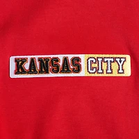 Men's Pro Standard  Red Kansas City Chiefs Split Logo Double Knit Full-Zip Hoodie