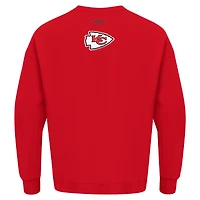Men's Pro Standard Red Kansas City Chiefs Turn It Up Drop Shoulder Pullover Sweatshirt