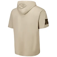 Sweat à capuche manches courtes pour homme Pro Standard Tan Kansas City Chiefs Neutrals Capsule