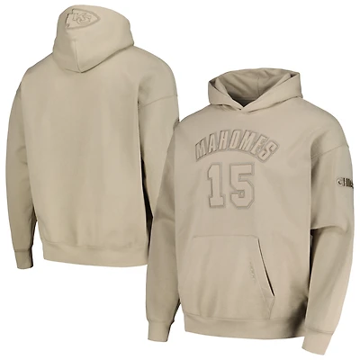 Sweat à capuche Pro Standard Tan pour homme avec nom et numéro de joueur des Kansas City Chiefs